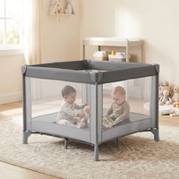 Parc de jeu pour enfants en métal moderne, portable, durable et de grande taille, idéal pour l'extérieur, le parc, la chambre et le salon