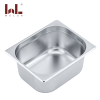Restaurant Catering Edelstahl 1/6 Quadrat Gn Pfanne GN Container Pfanne für Hotel & Restaurant Food Steam Table
