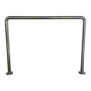 מעקה בטיחות מנירוסטה, התקנה על פני השטח, מחסום להולכי רגל, מעקה בטיחות, הגנה על קצוות, מחסומי תנועה - Product Image 3