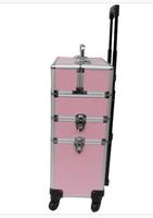 Valise à roulettes 4 en 1, trousse de maquillage, valise de coiffeur, chariot de maquillage
