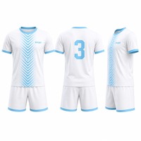 Conjunto de Uniforme de Fútbol Minimalista con Diseño Chevron, Sublimado, Corte Holgado, Ropa Deportiva, Personalizable con Logotipo