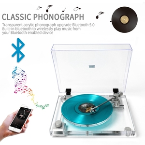 Hifi phong cách hiện đại 2 tốc độ nhà âm thanh CD USB với vinyl bàn xoay Máy nghe nhạc bán buôn gramophone Máy nghe nhạc điện bàn xoay - Product Image 2