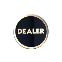 Texas Hold'em Poker Game Dealer/Tous les jetons Grande taille 43mm Plaque de siège en acrylique Logo personnalisé en métal pour adultes Casino Entertainment