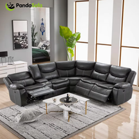 Ensemble de canapés inclinables modernes en cuir véritable personnalisable, sectionnel, pour salon, pliable, avec massage, extensible, en bois