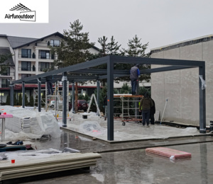 Airfun наружная моторизованная крыша для открытия и закрытия жалюзи со светодиодными лампами - Product Image 2