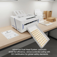 Máquina de Corte y Plegado Automática de Doble Cabezal con Servomotor para Papel A3+, Cartón, Etiquetas y Adhesivos Digitales