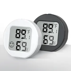 Mini hygromètre thermomètre électronique, jauge d'humidité, moniteur intérieur Style rond avec Fahrenheit Celsius