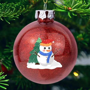 Ensemble de 60 mm de boules de Noël en verre transparent, décorations modernes à suspendre pour l'arbre de Noël - Product Image 1