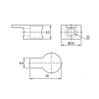 Conector de Soporte Interno Oculto para Perfil de Extrusión de Aluminio, Factory Outlet 2020 2040 2060