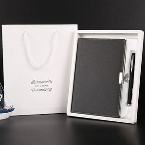 Agenda Personalizada A5, Cuaderno de Cuero PU de Lujo, Juego de Regalo con Bolígrafo, Papelería Empresarial para Uso Escolar - Product Image 1