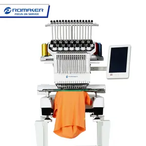 PROMAKER professionelle Einkopf-Stickmaschine Mehrnadeln automatische computergesteuerte Stickmaschine für Hüte T-Shirt