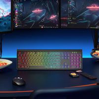 Clavier mécanique RGB personnalisé OEM ODM pour jeux, 104 touches, USB Type-C, rétroéclairage RGB, vente en gros