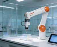 Robot collaboratif KUKA LBR iSY 6 R1300, charge utile 6 kg, avec changeur rapide CNGBS pour la manutention, le soudage, le tending et l'assemblage à haute vitesse