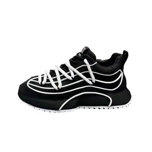 Zapatos Deportivos de Lujo Ligero para Hombre, Transpirables, con Cordones, Antideslizantes, con Diseño para Aumentar la Altura, para Caminar en Todas las Temporadas - Product Image 1