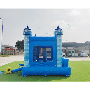 Château gonflable commercial personnalisé pour enfants, utilisation intérieure/extérieure, bleu, pour tout-petits - Product Image 4