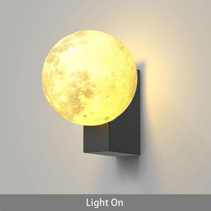 Trực Tuyến Bán Buôn Hiện Đại Nhựa Mặt Trăng Đèn Tường Deco Nhà Ngoài Trời Không Thấm Nước IP65 Thép Không Gỉ <span class=keywords><strong>LED</strong></span> Cảm Biến Chuyển Động Mặt Trăng Tường Ánh Sáng - Product Image 4