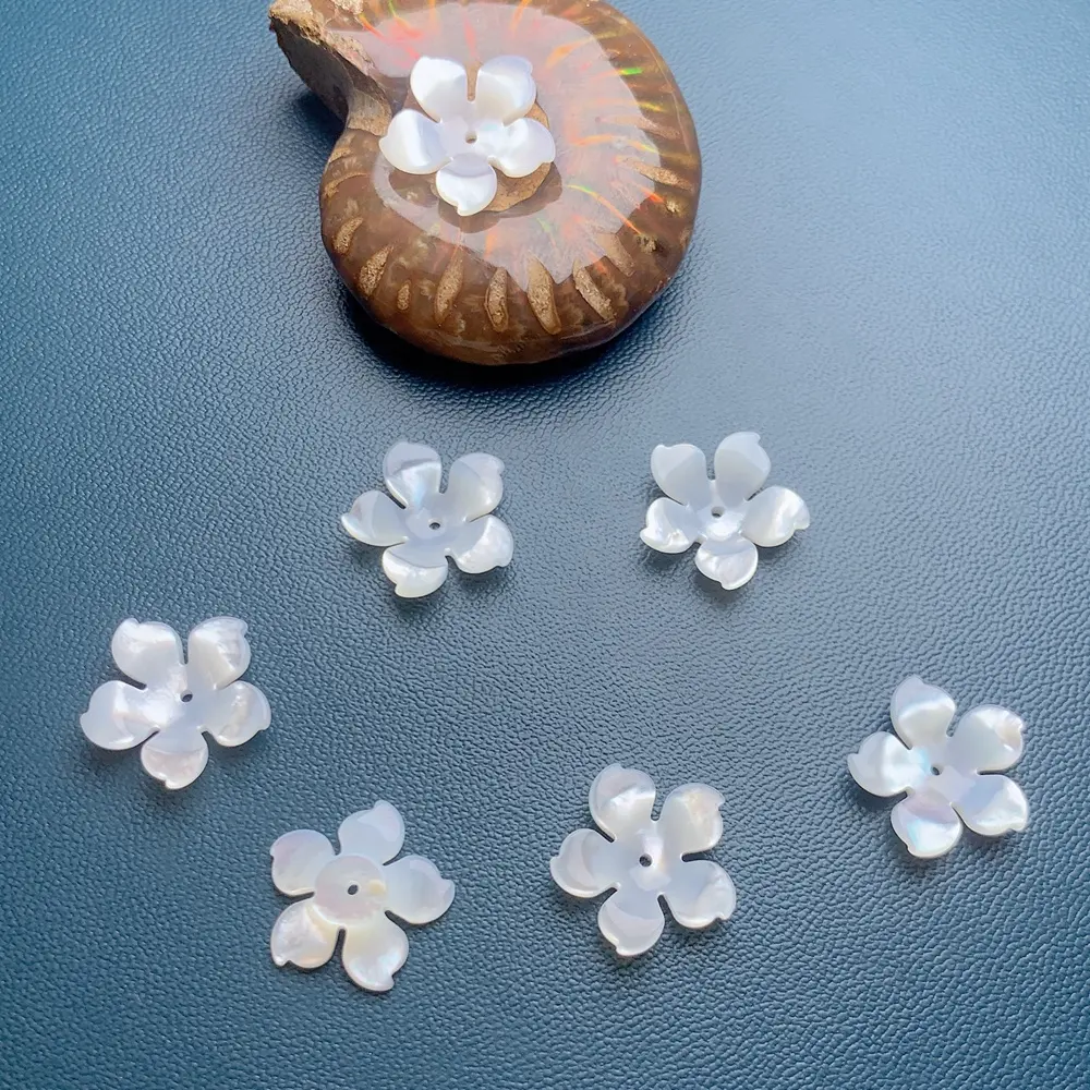 자연 어머니 진주 쉘 보석 꽃 구슬 보석 만들기 DIY 느슨한 구슬 액세서리