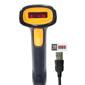 Long Range Usb 1d Wired Qr Code Scan Gun Handheld Barcode Scanner Inventory Laser Barcode Reader For Logistics Supermarket