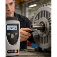 470 Precision Optical Handheld Contact Tachometer Digital Display High-Precision Speed Tester Industrial Motor Speed Measurement