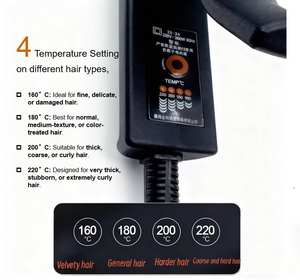 Plancha de Pelo Profesional Jinbaoli Dos en Uno, Alisadora y Rizador de Alto Rendimiento, Calentamiento Rápido, Temperatura Ajustable, Duradera - Product Image 4