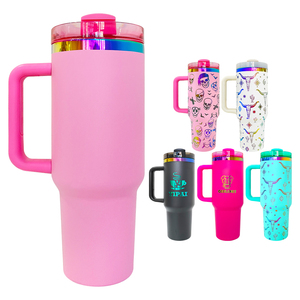 Nouveau RTS 40oz arc-en-ciel sous les couleurs mélangées étanche 40oz gobelets enduits de poudre d'eau en acier inoxydable pour la gravure au laser - Product Image 1