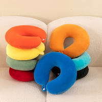 PP coton voyage oreiller mignon maison en forme de U avion oreiller conduite voyage vertèbres cervicales voyage cou bureau oreiller de couchage