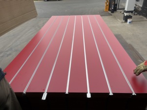 15 18mm Epaisseur 4 8 ft Face en mélamine 7 5 fentes Mdf Board Store Décoration murale Slatwall Display Mdf - Product Image 5