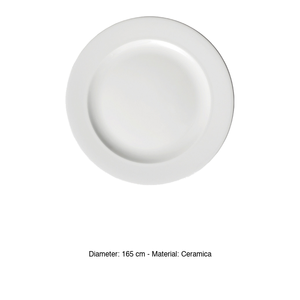 Plato de Cena Churchill Profile, Blanco, Cerámica, 16.5 cm, para Restaurante, Hotel, Vajilla al por Mayor - Product Image 3