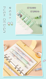 Commercio all'ingrosso 0.5mm metallo alto aspetto penne Gel a sfera carino ragazza cuore pressato <span class=keywords><strong>cancelleria</strong></span> di plastica neutra per la scrittura - Product Image 6