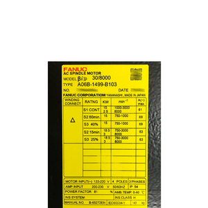 Motor de Husillo FANUC BiIP 30/8000 A06B-1499-B103 - Product Image 1