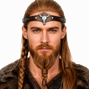 Anneaux de cheveux vikings, perles de tresse à nœuds celtiques, manchettes en cuir pour dreadlocks, bijoux de barbe nordiques, accessoires de costume pour Halloween, cosplay, TV et cinéma - Product Image 3