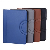 Porte-documents professionnel HBC A4 avec fermeture éclair, organiseur de dossiers, calculatrice intégrée, étanche et extensible, personnalisable