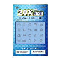 Fabricant de billets de loterie personnalisés 20X, billets à gratter pour loterie, impression numérique UV, papier/carton offset