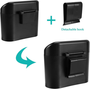 صندوق تخزين نفايات بلاستيكي جديد مانع للتسرب، سلة مهملات محمولة صغيرة أوتوماتيكية للسيارة مع غطاء وكيس قمامة - Product Image 4