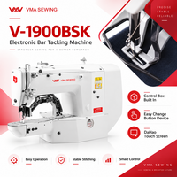 Machine à coudre électronique VMA en promotion, machine à point de recouvrement avec dispositif de changement de bouton facile pour usine de confection