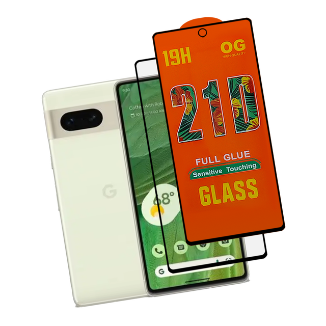 21D OG Color-Printed 9H 2.5D Tempered Glass HD Clear Screen Protectors for Google Pixel for iPhone Samsun Tecno Infinix
