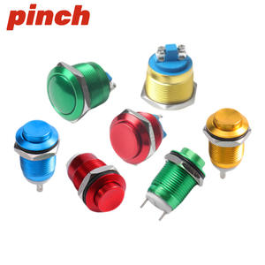Interruptor de Botón Metálico de 12 mm y 16 mm, Cabeza Redonda, Terminal de Tornillo, Sin Bloqueo, Auto-Reinicio, Control Industrial - Product Image 4