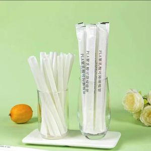 Wholesale Eco Friendly Individually Packaged PLA Disposable <strong>Plastic</strong> Drinking <strong>Straws</strong> with Customized Length for Parties - Product Image 2