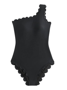 2024 nouvelle couleur unie une pièce maillots de bain maillot de bain imprimé fleuri pousser soutien-gorge imperméable cravate conception tissu en gros pour XXL/XXXL - Product Image 3