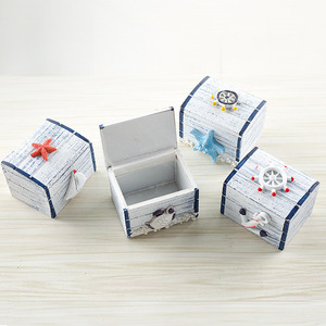 Caja de Joyería de Madera Estilo Mediterráneo, Rectangular, MDF, Diseño Clásico, Caja Decorativa para Almacenamiento en el Dormitorio - Product Image 1
