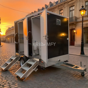 Toilettes modernes à vente directe 2025, toilettes portables d'extérieur, remorque de toilettes mobiles avec douche - Product Image 3