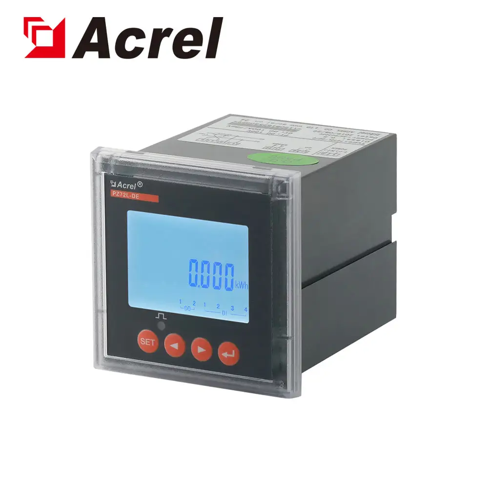 Acrel PZ72L-DE/C 0~999999.99kwh digital panel current voltage DC energy power RS485 Modbus kwh monitor meter for solar panels
