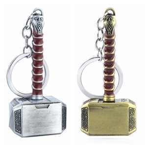 Custom Silver Thor Hammer Keychain for Men Women Girls-Stylish Crystal Accessories