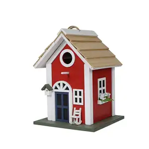 Petdom 작은 동물 Birdhouse 조류 나무 집 야외 나무 정원 장식 새 둥지 상자 Vogelhaus Holz