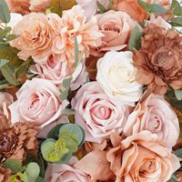 Bunga Sutra Buatan JD Brand Vintage Milk Tea Rose, Buatan Tangan Murni Model JD-B-024 untuk Pernikahan & Pesta - Berbagai Warna/Ukuran