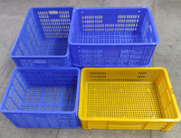 Panier de stockage industriel logistique en plastique perforé empilable recyclable épaissi en Chine