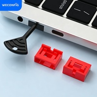 Bloqueador de Puertos USB, Bloqueo de Puertos USB Reutilizable, Seguridad de Datos USB para Computadora, Cada Juego Contiene 1000 Bloqueadores con 50 Llaves