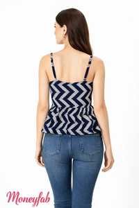 Top court sans manches au design tendance pour les soirées, léger, couleur noire - Product Image 3