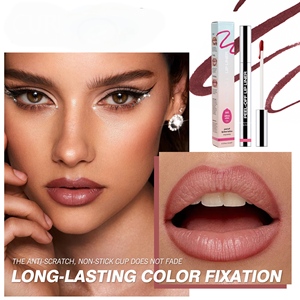 Crayon à Lèvres Vegan Peel Tattoo Longue Tenue, Stylo Contour des Lèvres 8 Couleurs Fini Mat Pailleté, Haute Pigmentation Naturelle Minérale - Product Image 2