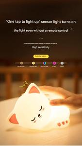 Christmas <b>Lights</b> Indoor Touch LED Cat Night <b>Light</b> <b>Remote</b> <b>Control</b> for Kid Children USB Rechargeable Silicone Child Cat Lamp - Product Image 6